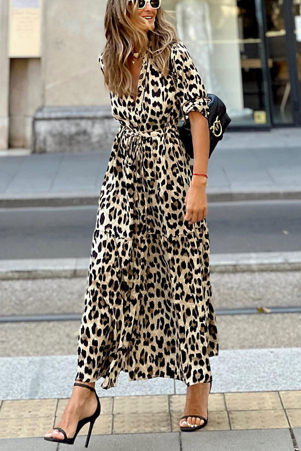 LP | Sorseggiando a Sedona Maxi abito con camicia leopardata