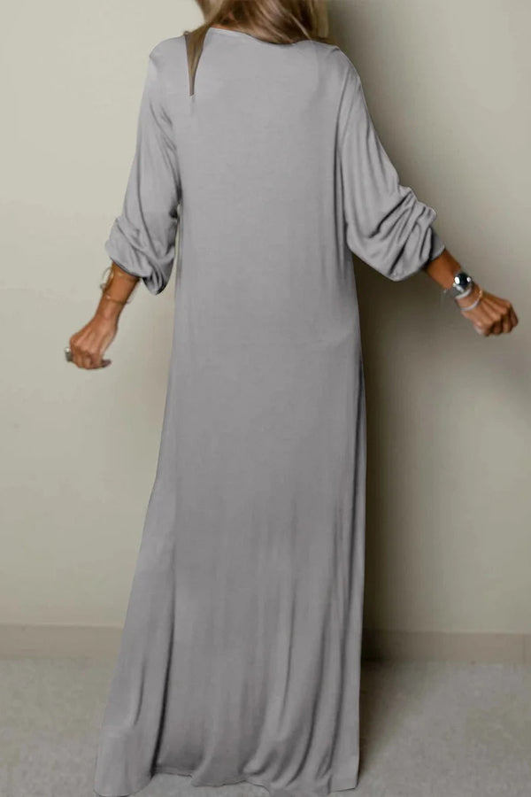 LP | Donna Maxi abito casual con scollo a V