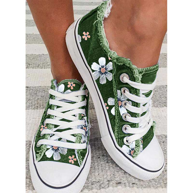 LP | Scarpe da ginnastica con stampa floreale