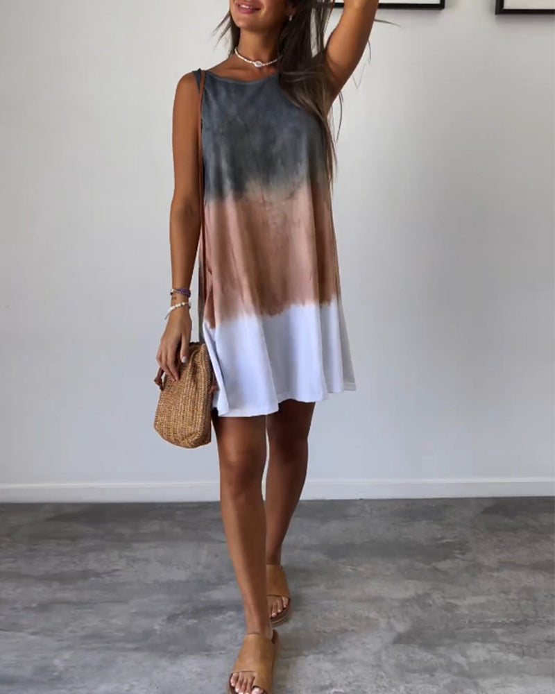 LP | Mini abito con stampa Tie Dye a gradi