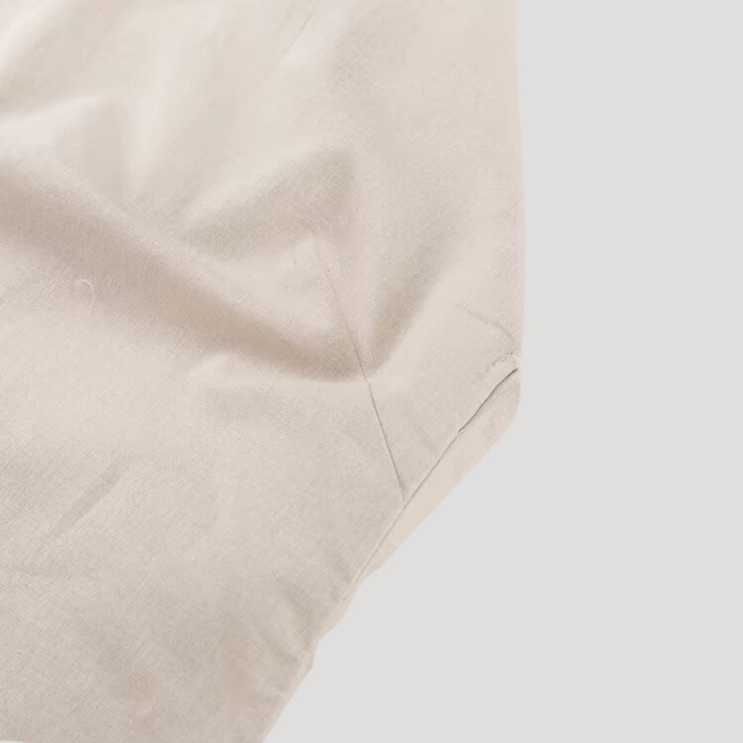 LP | Donna in lino con scollo mini abito estivo