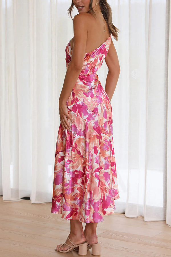 LP | Buy Myself Flowers Vestito Midi monospalla floreale