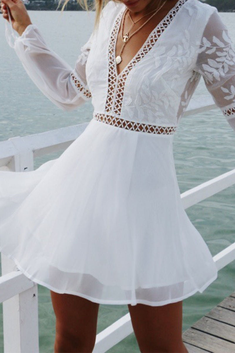 LP | Mini abito in chiffon e pizzo
