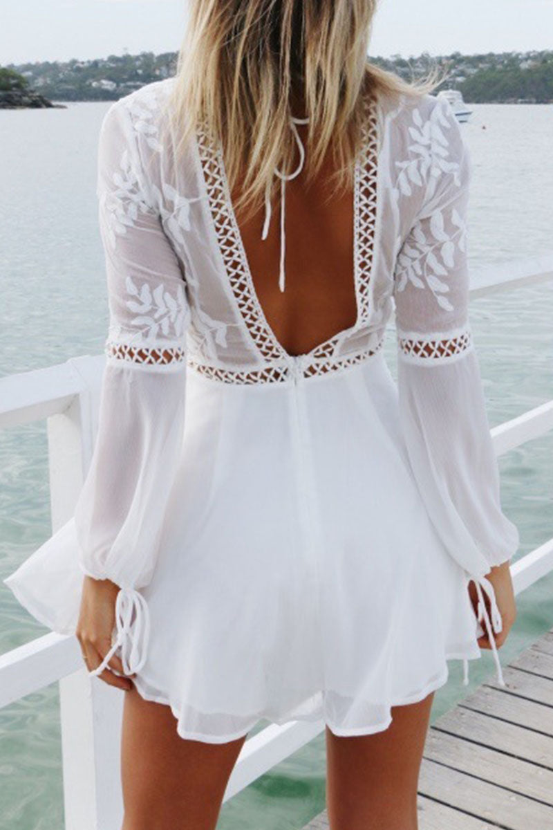 LP | Mini abito in chiffon e pizzo