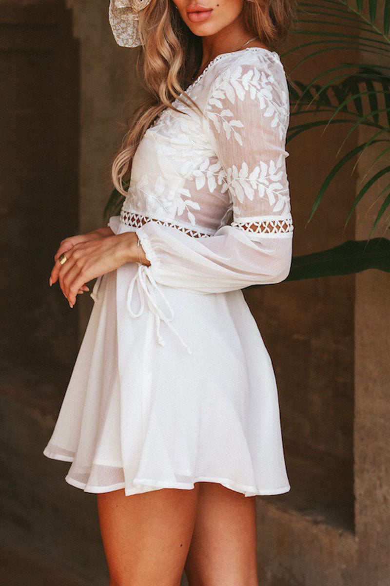 LP | Mini abito in chiffon e pizzo