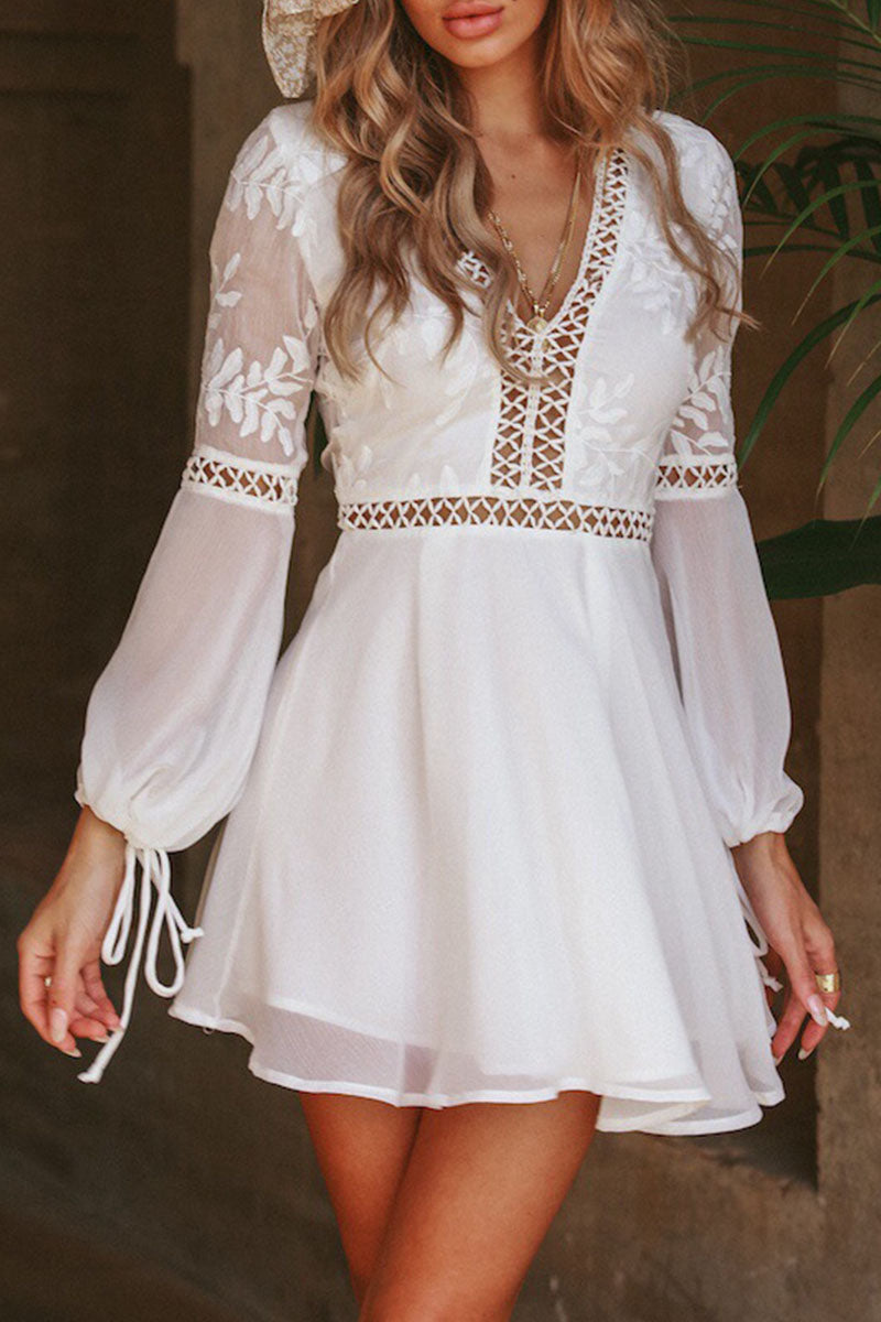 LP | Mini abito in chiffon e pizzo