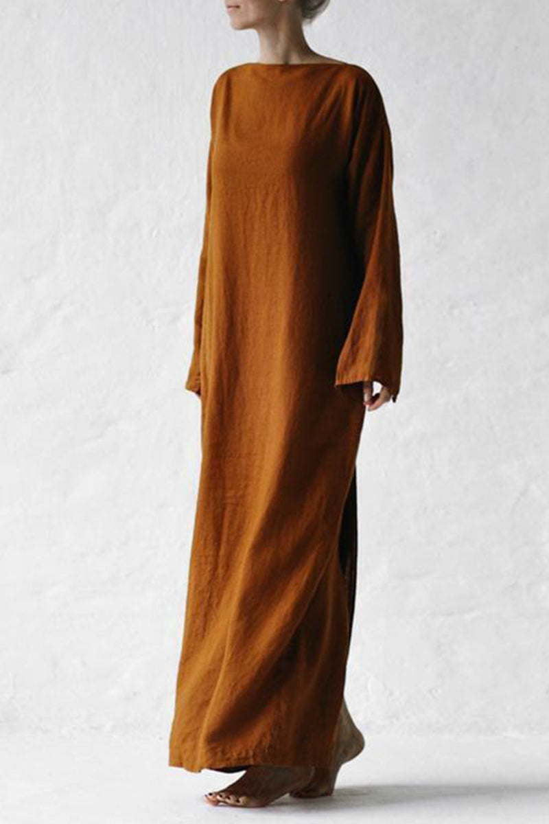 LP | Abito midi in lino con cintura