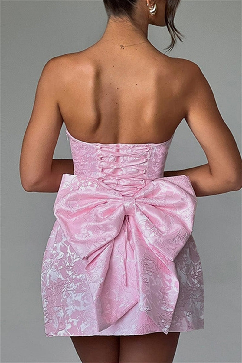 LP | Miniabito bustier in jacquard