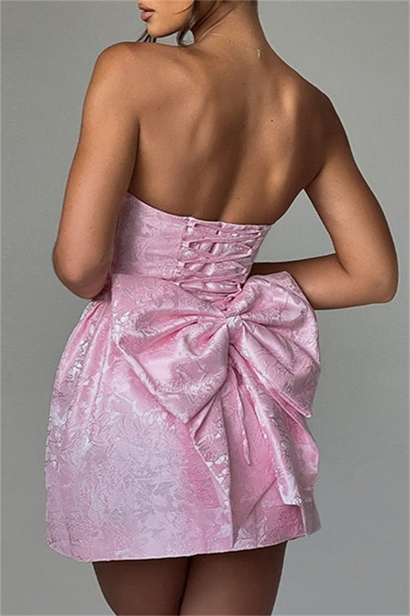 LP | Miniabito bustier in jacquard