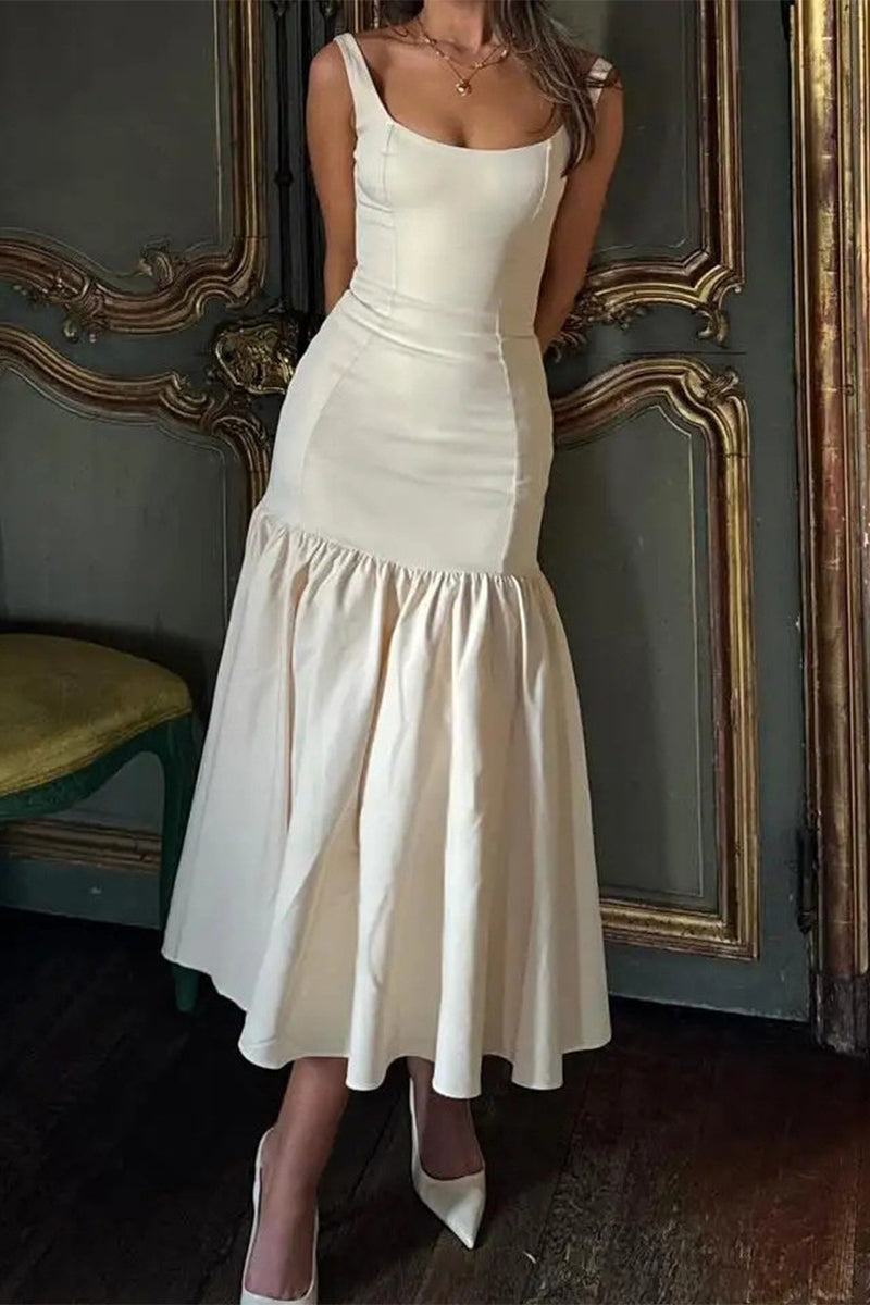 LP | Abito midi con balza eleganza
