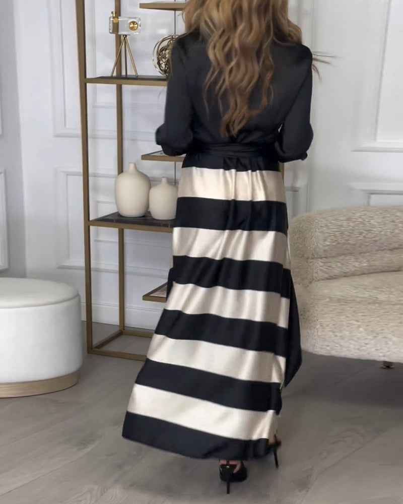 LP | Maxi abito elegante a righe