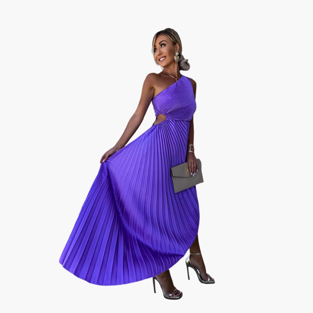 LP | Abito midi da donna con monospalla e orlo asimmetrico