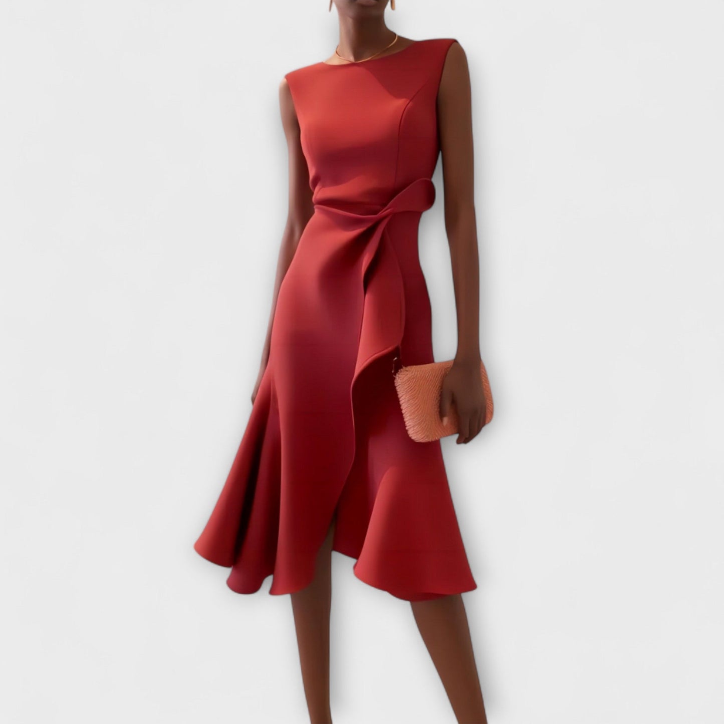 LP | Juliette™ - Abito midi asimmetrico elegante e drappeggiato