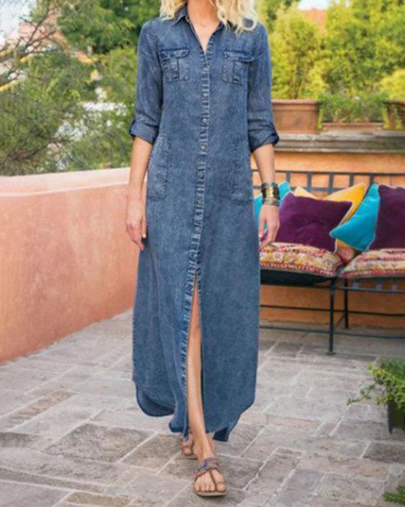 LP | maxi abito a maniche lunghe versatile per occasioni casual e eleganti