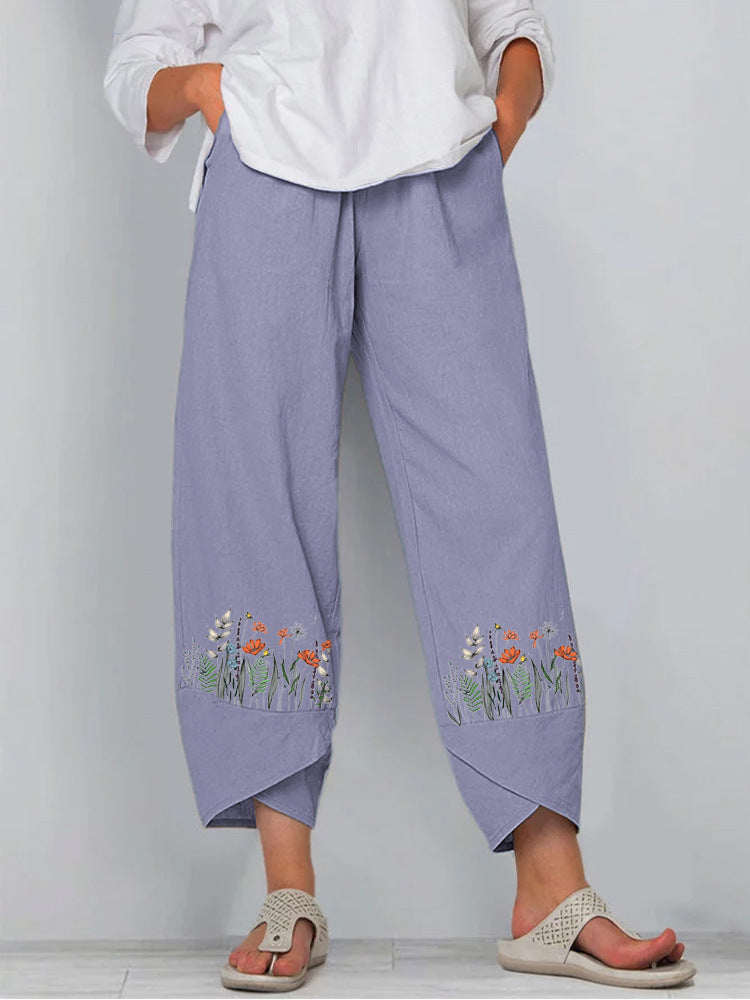 LP | Pantaloni stampati con elastico in vita