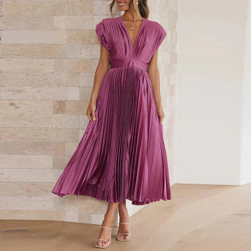 LP | Maxi abito con scollo a V e pinces