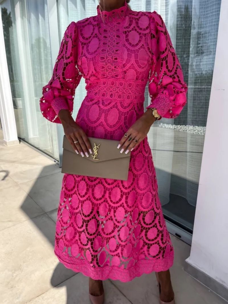 LP | Elegante abito midi in pizzo francese