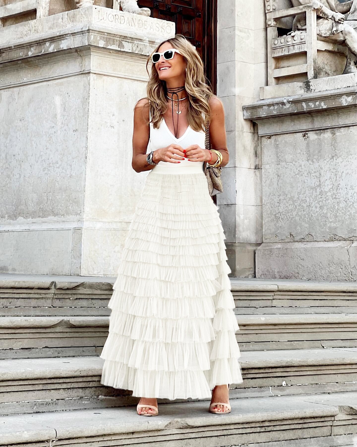 LP | Maxi gonna con volant e tulle