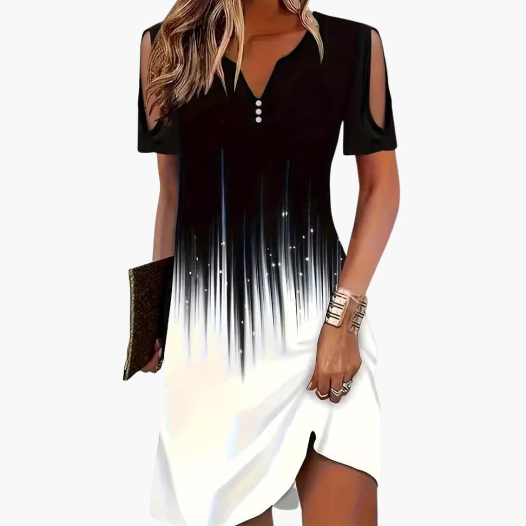 LP | Abito midi boho da donna con maniche tagliate e spacco