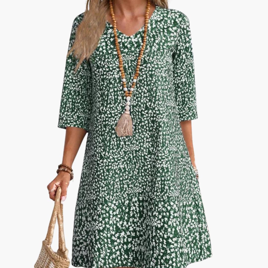 LP | Abito midi con stampa floreale