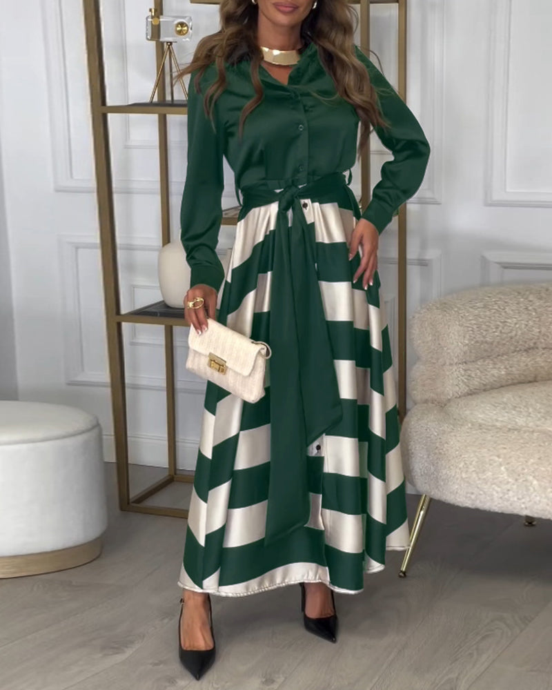 LP | Maxi abito elegante a righe