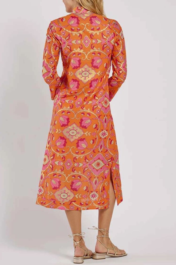 LP | Abito midi stampato con collo alto