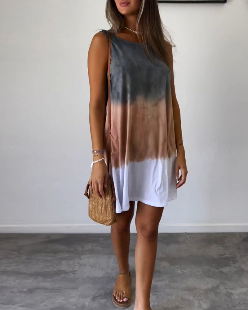 LP | Mini abito con stampa Tie Dye a gradi