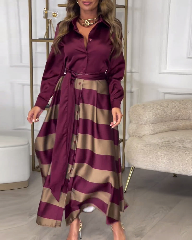 LP | Maxi abito elegante a righe