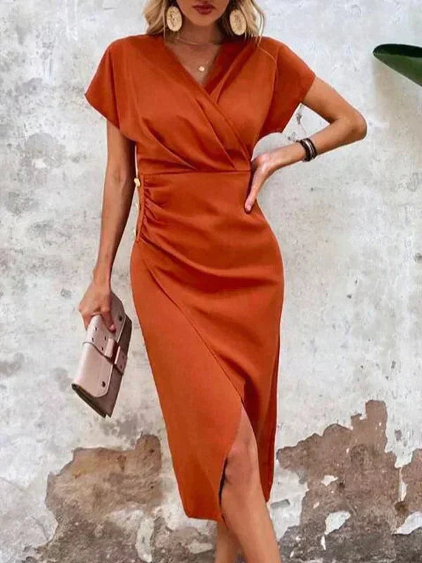 LP | Abito midi chic con scollatura a V