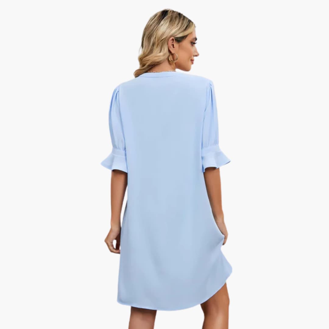 LP | Abito midi da donna con scollo a V e mezze maniche per l'estate