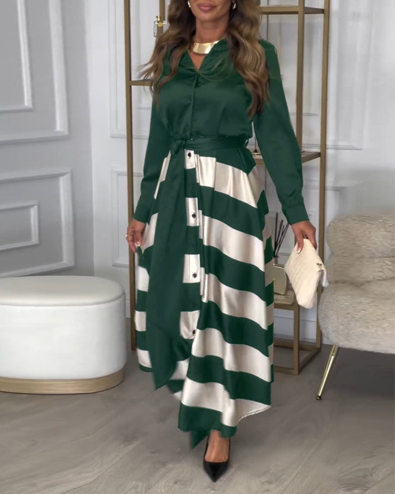 LP | Maxi abito elegante a righe