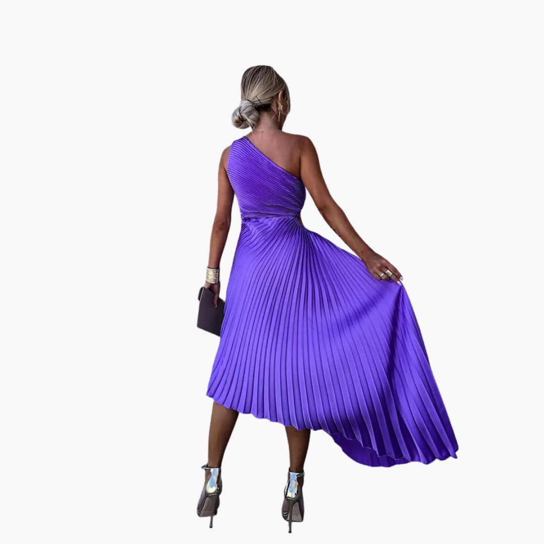 LP | Abito midi da donna con monospalla e orlo asimmetrico