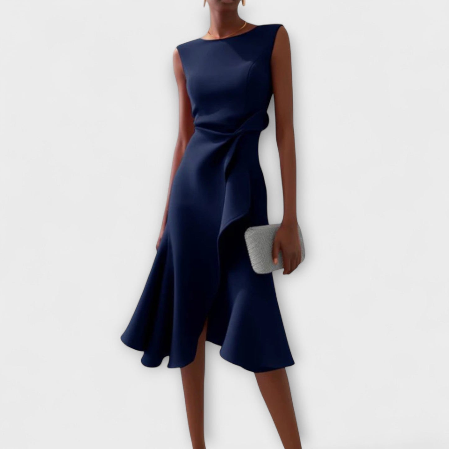 LP | Juliette™ - Abito midi asimmetrico elegante e drappeggiato