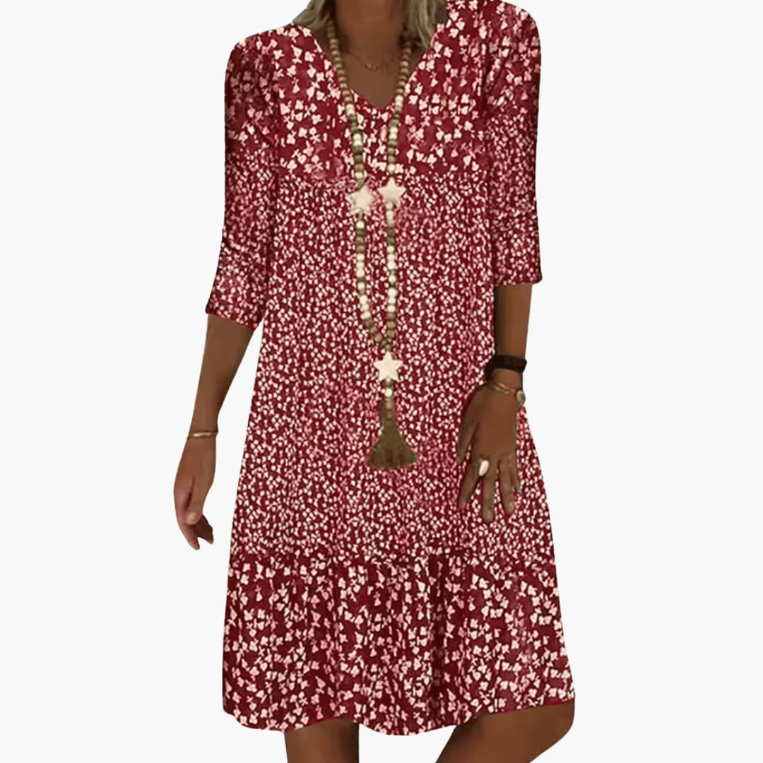 LP | Abito midi con stampa floreale