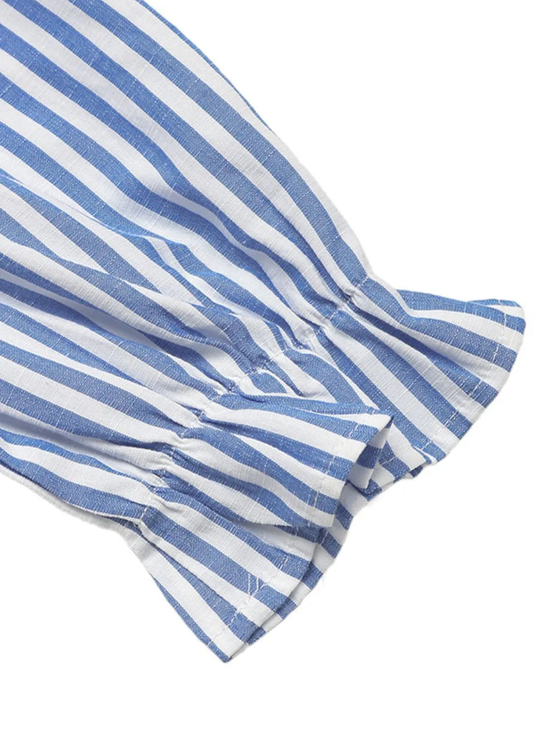 LP | Mini abito camicia a righe con mezze maniche