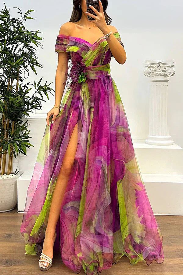 LP | Splendido maxi abito off-the-shoulder