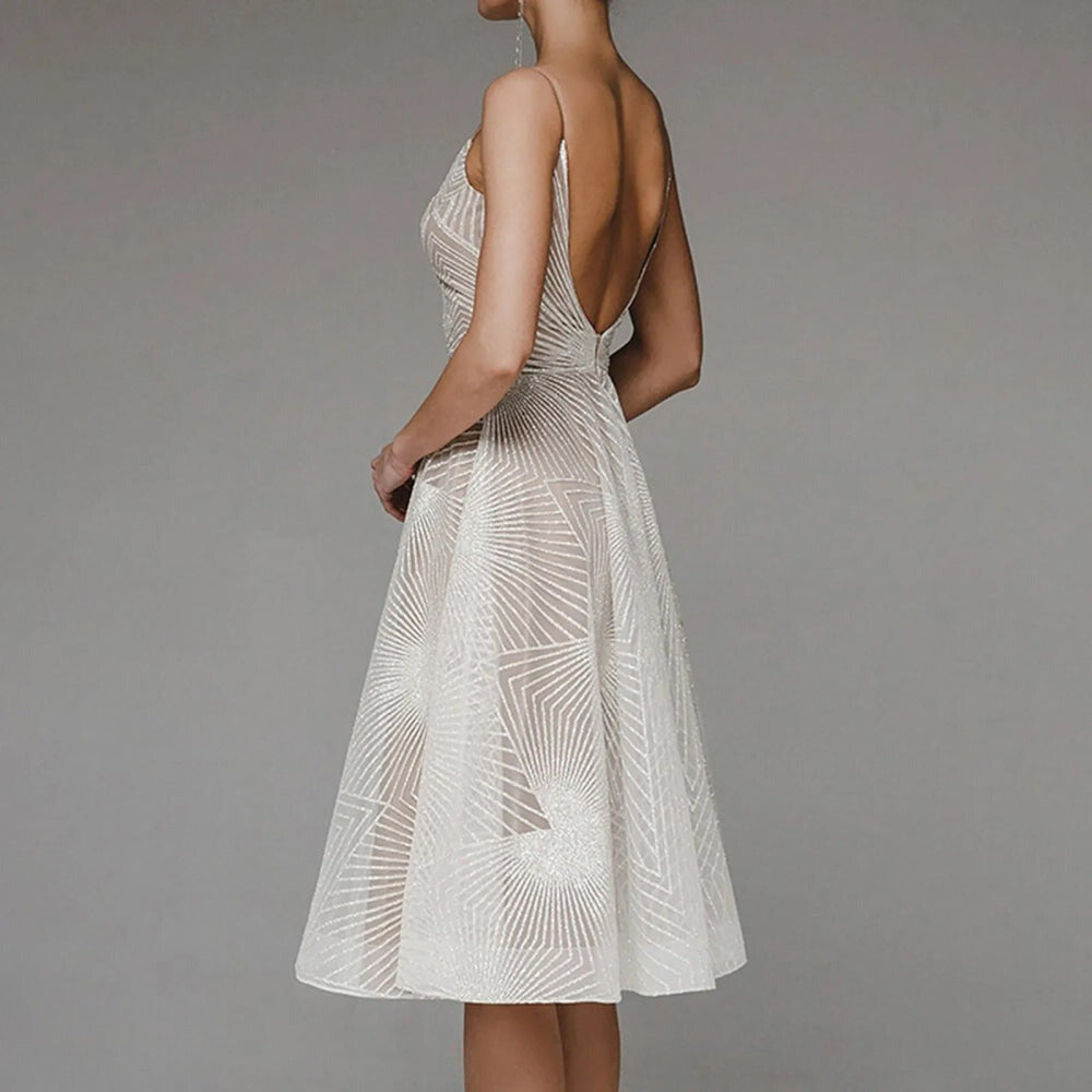 LP | Elegante abito midi stampato
