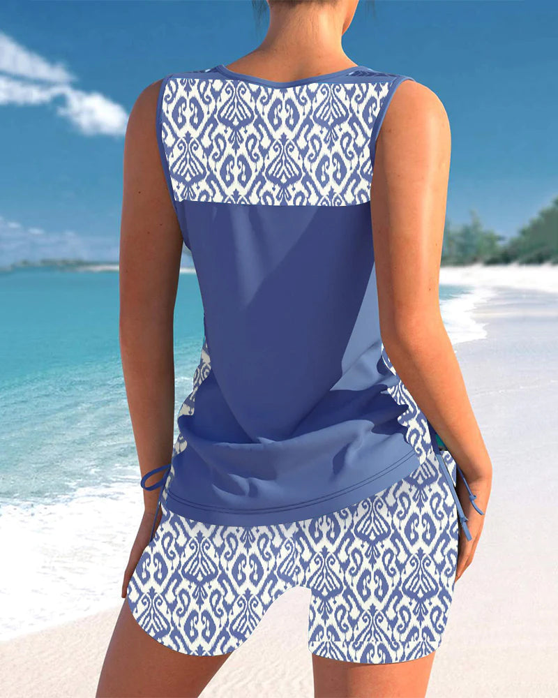 LP | Set tankini con motivo geometrico
