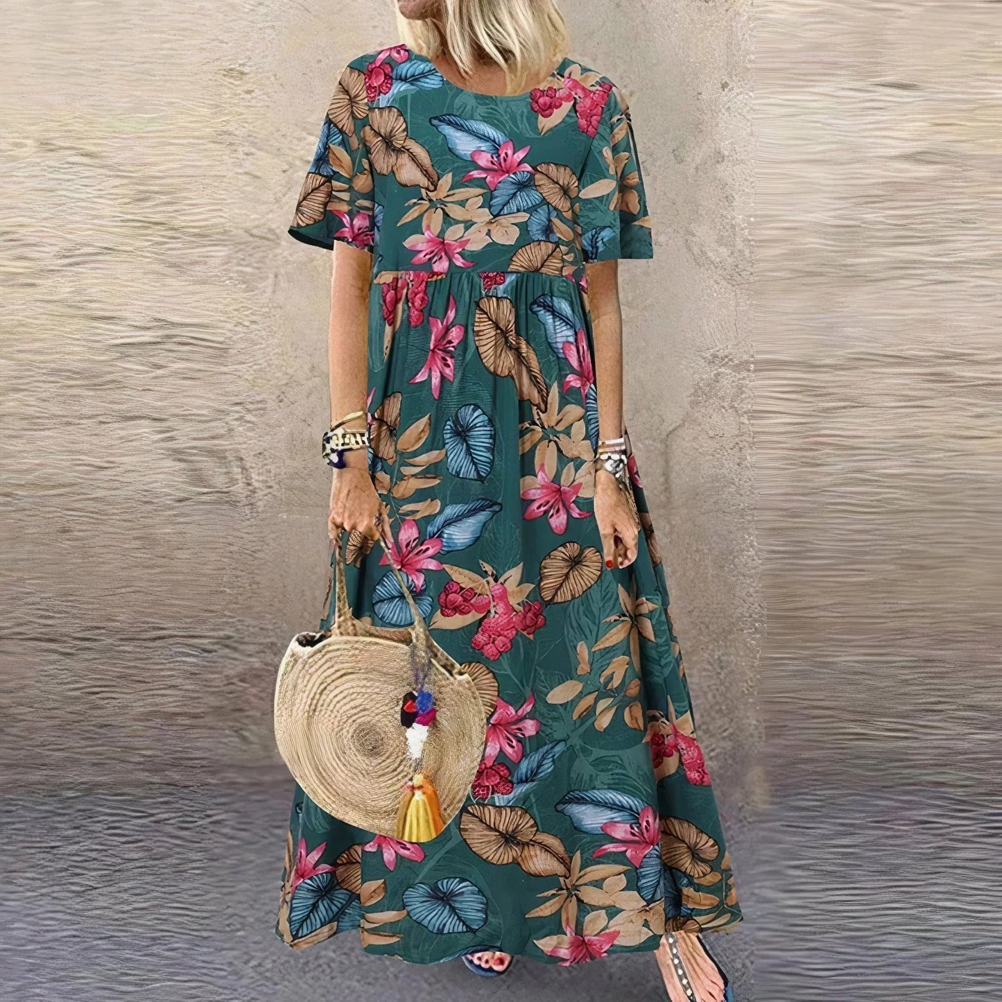 LP | Maxi abito Boho Breeze con stampa floreale
