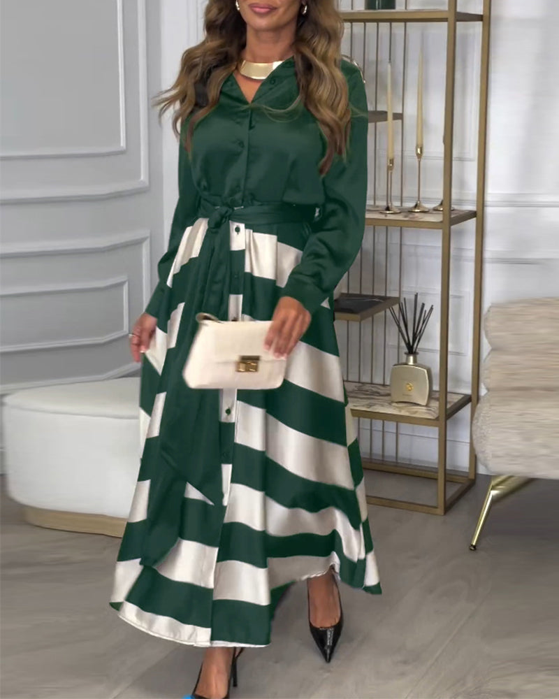 LP | Maxi abito elegante a righe