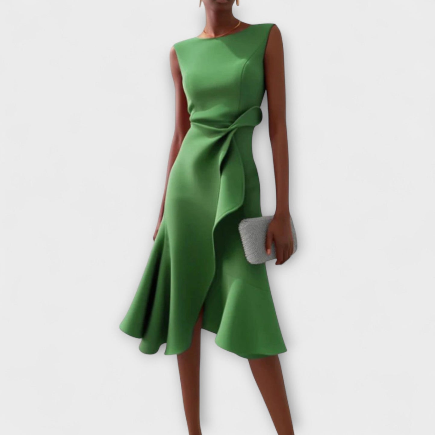 LP | Juliette™ - Abito midi asimmetrico elegante e drappeggiato