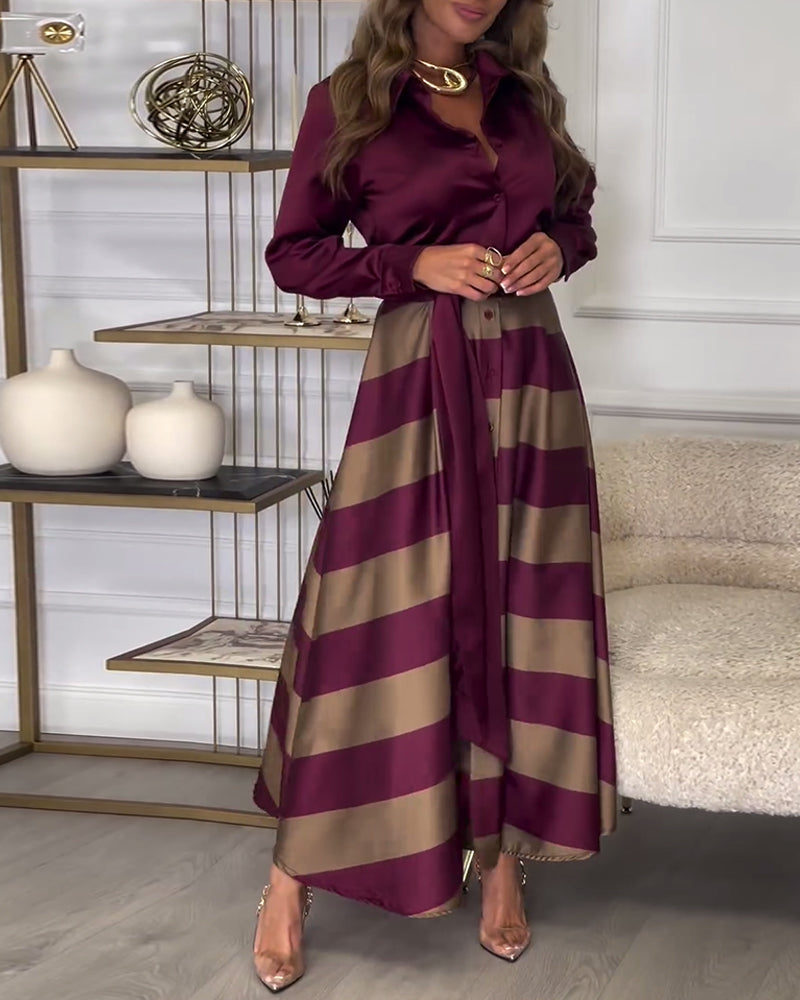 LP | Maxi abito elegante a righe