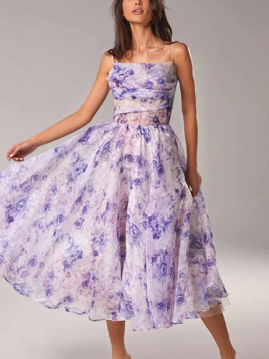 LP | Elegante abito midi da donna con vestibilità strutturata