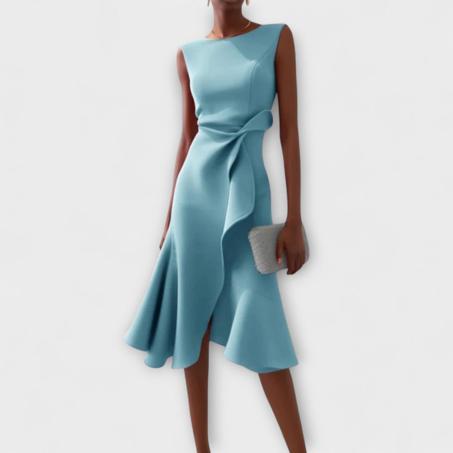 LP | Juliette™ - Abito midi asimmetrico elegante e drappeggiato