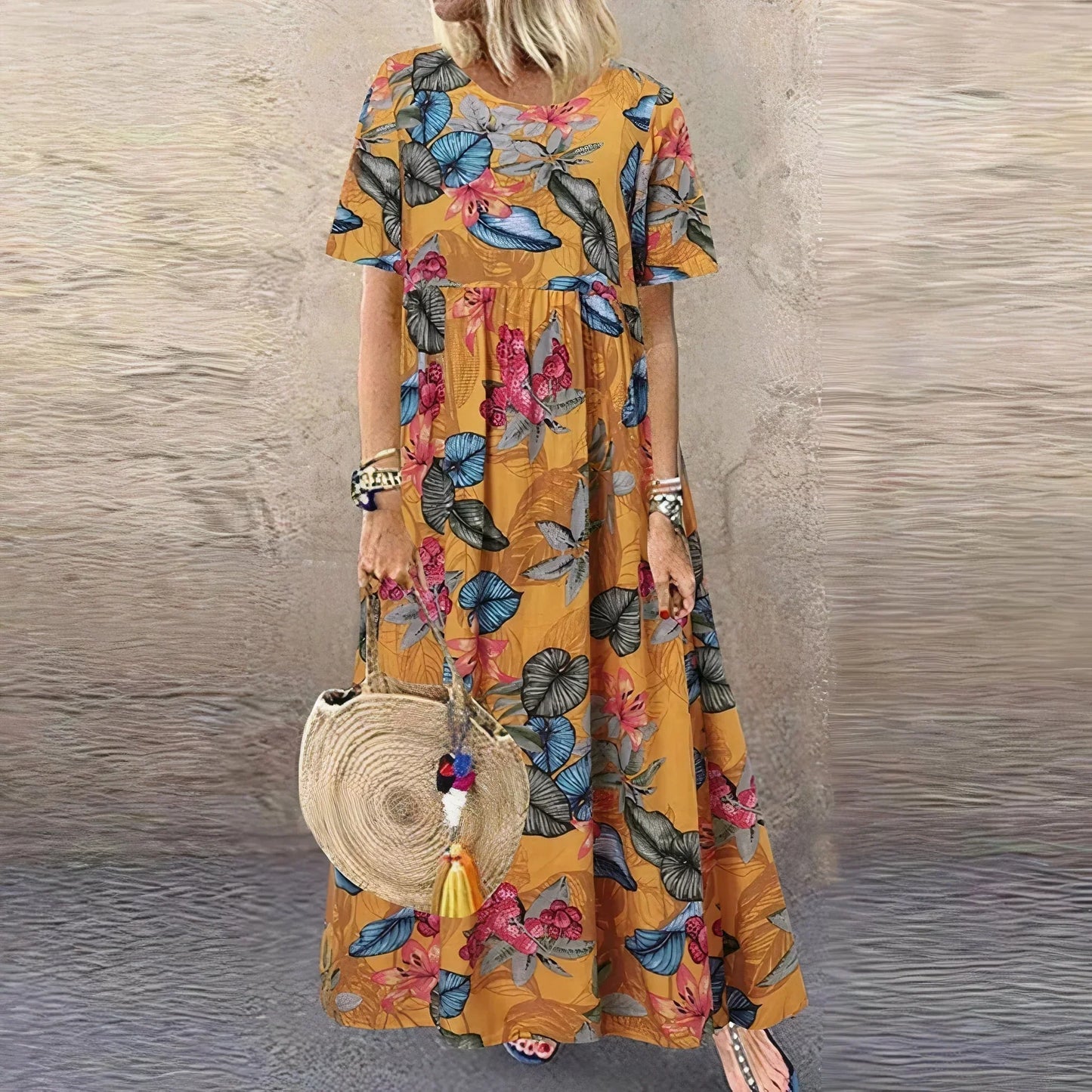 LP | Maxi abito Boho Breeze con stampa floreale