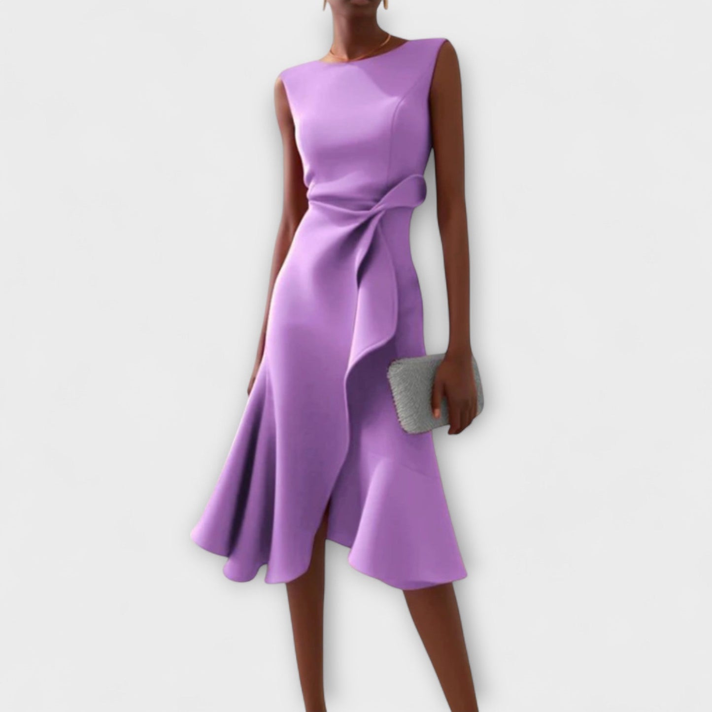 LP | Juliette™ - Abito midi asimmetrico elegante e drappeggiato