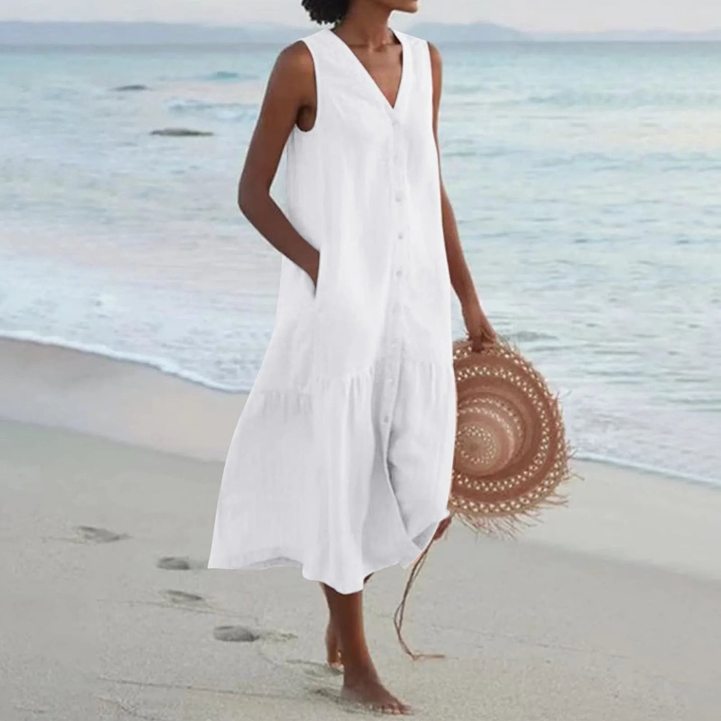 LP | elegante abito midi estivo per le donne