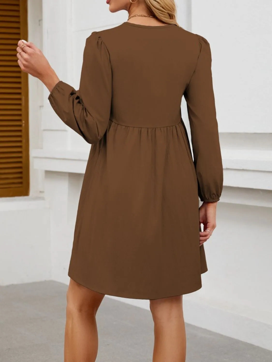 LP | Miniabito a maniche lunghe tie front