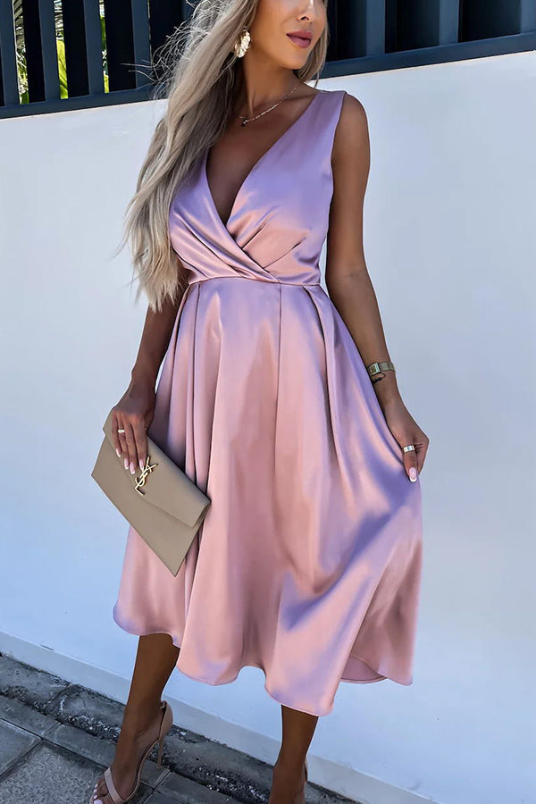 LP | Hold You In My Memory Vestito midi in raso