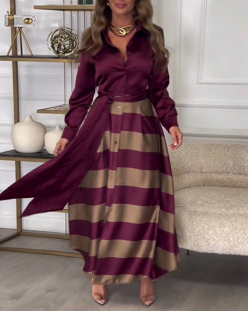 LP | Maxi abito elegante a righe